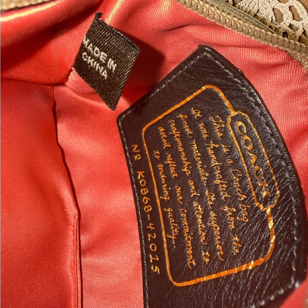 Coach Signature Stud Metallic Gold Lurex Wristlet ✨💛 - Picture 7 of 7